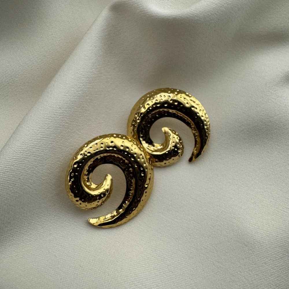 Gold Swirl Studs