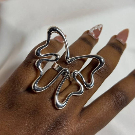 Melted Silver Ring