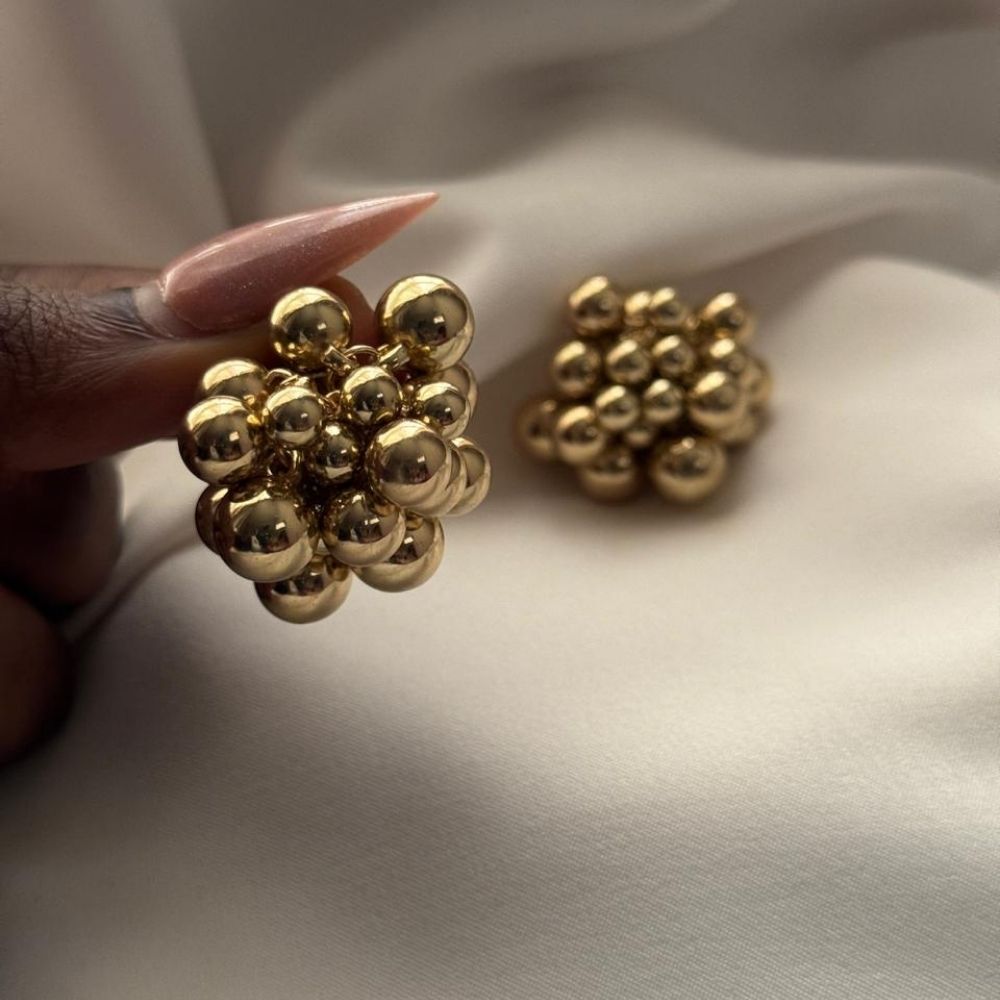 Gold Bubbles Stud