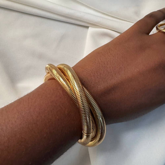 Gold Twist Cuff Bracelet