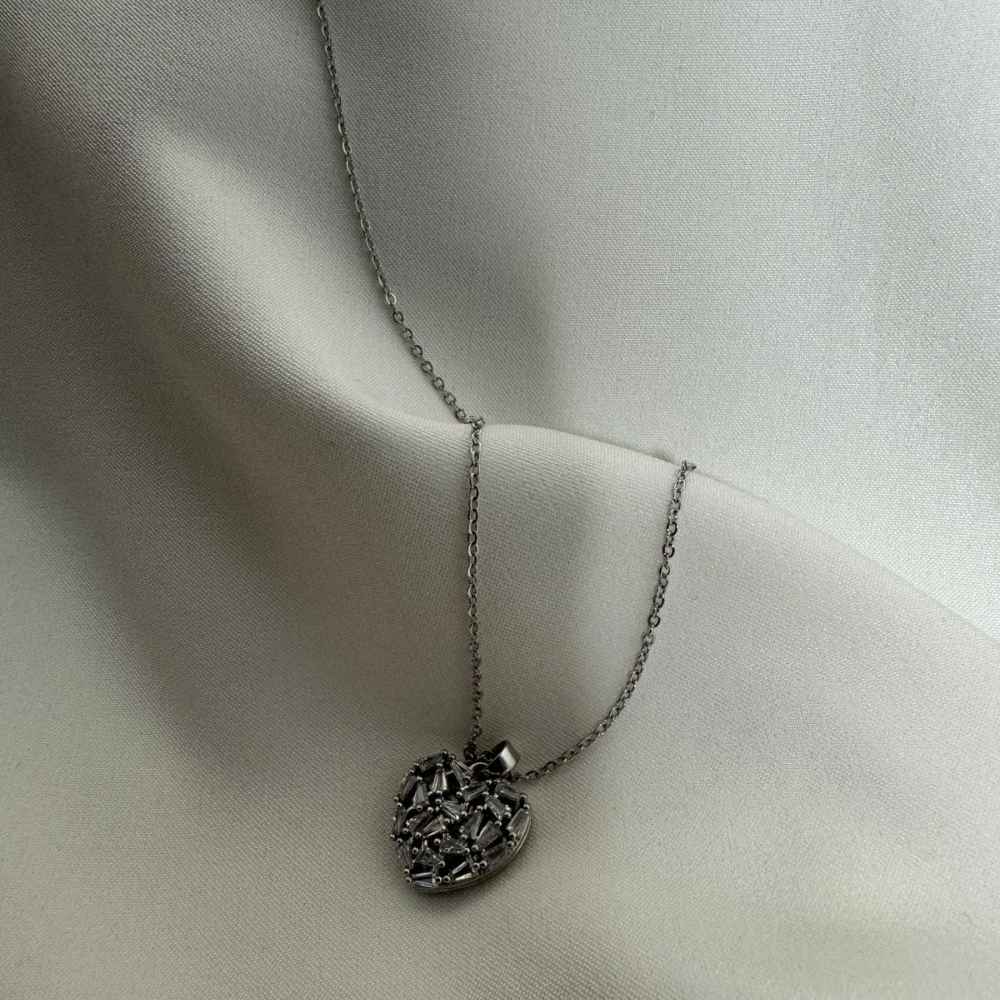 Silver Baguette Necklace