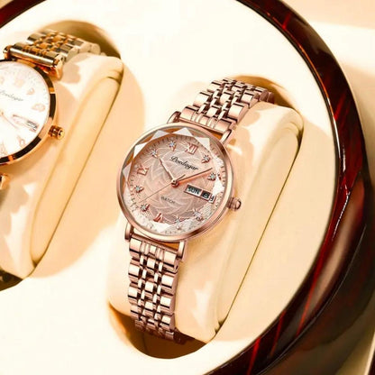 POEDAGAR Rose Gold Women’s Quartz Wristwatch